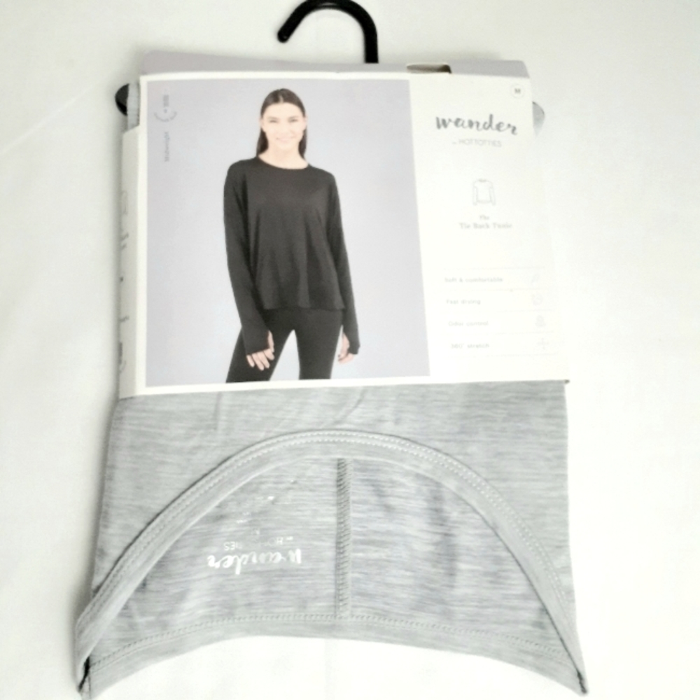 Wander By Hottotties Women's Tie Back Tunic in Gray Size M
